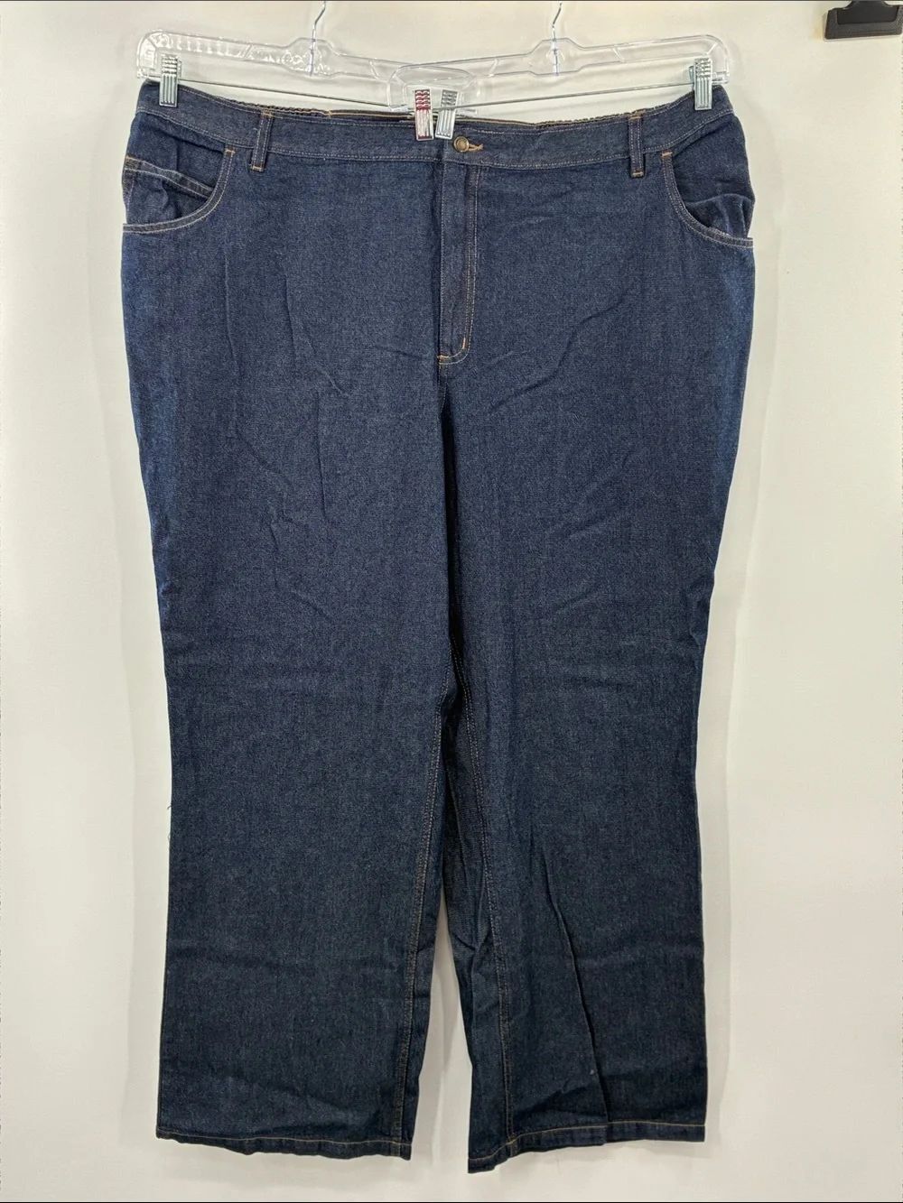 3For$20 Woman Within Relaxed Jeans in Dark Blue Denim size 30W Tall